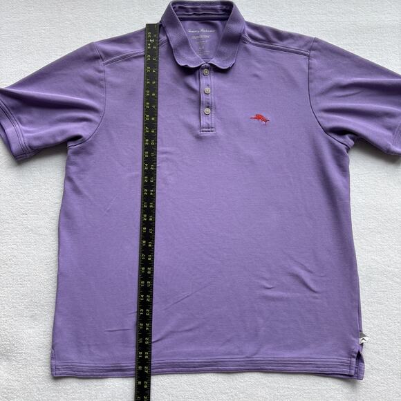 Tommy Bahama Men Large ISLANDZONE Polo Purple Supima Cotton Short Sleeve - Picture 11 of 14